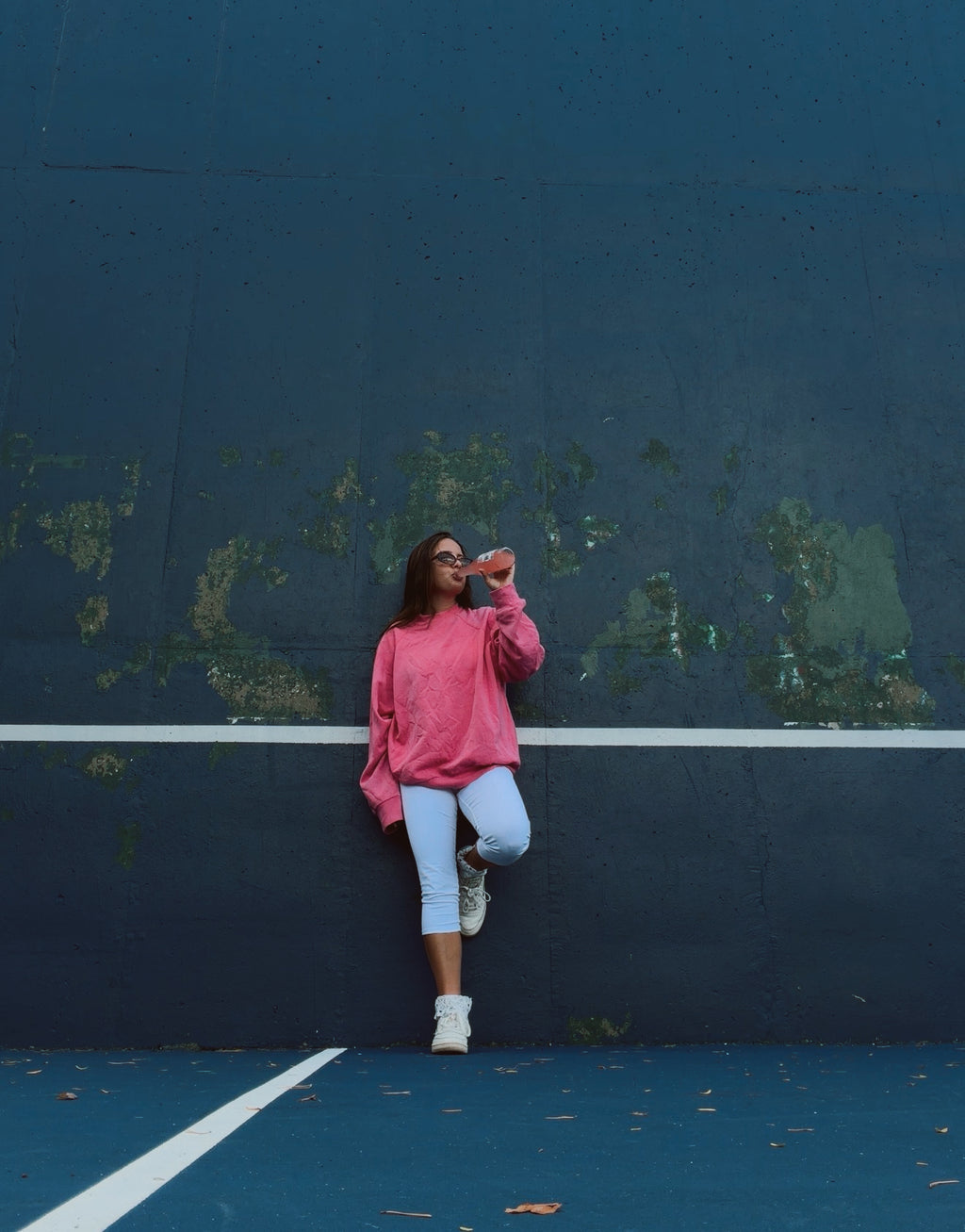 90’s Crew neck hot pink