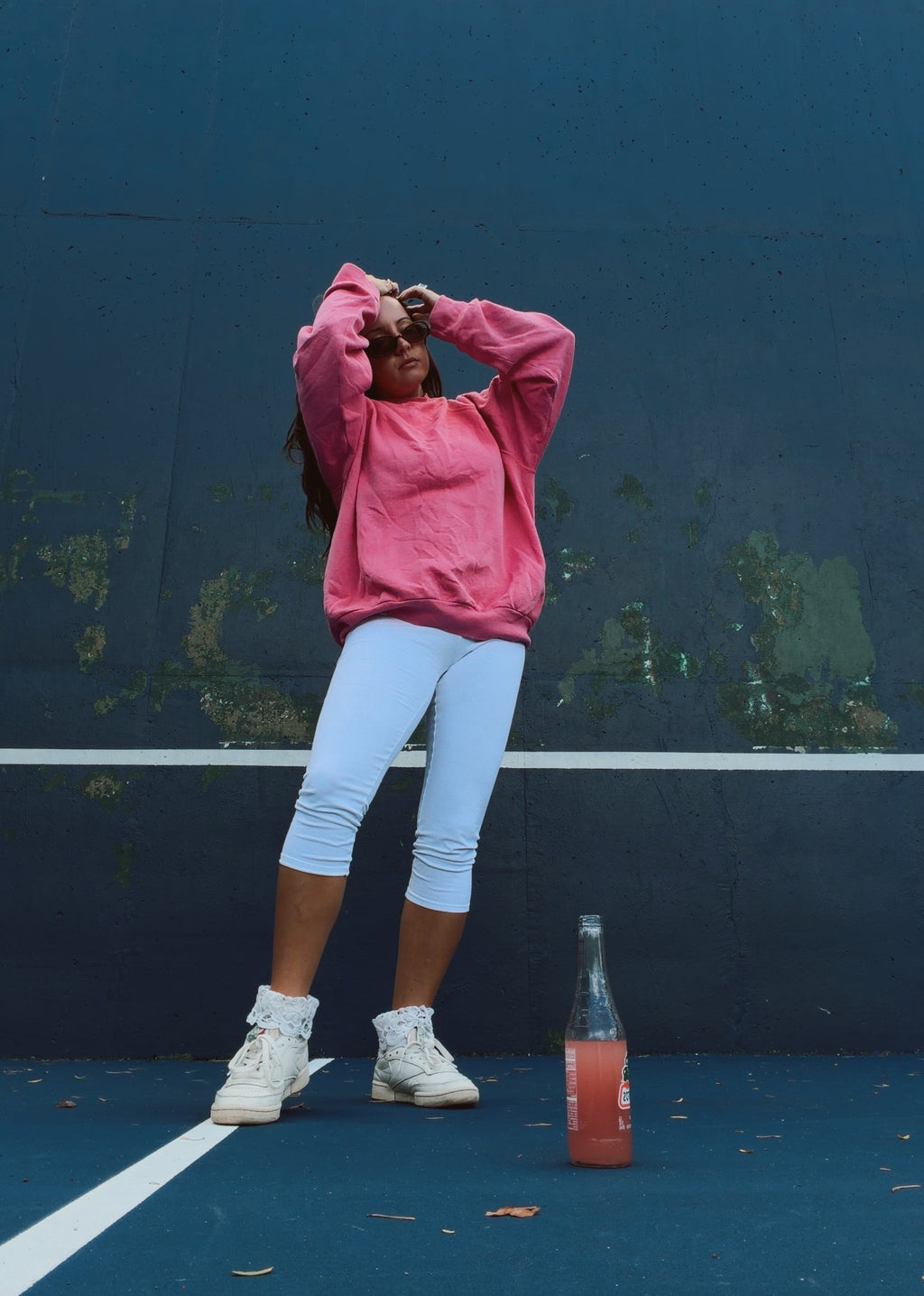 90’s Crew neck hot pink