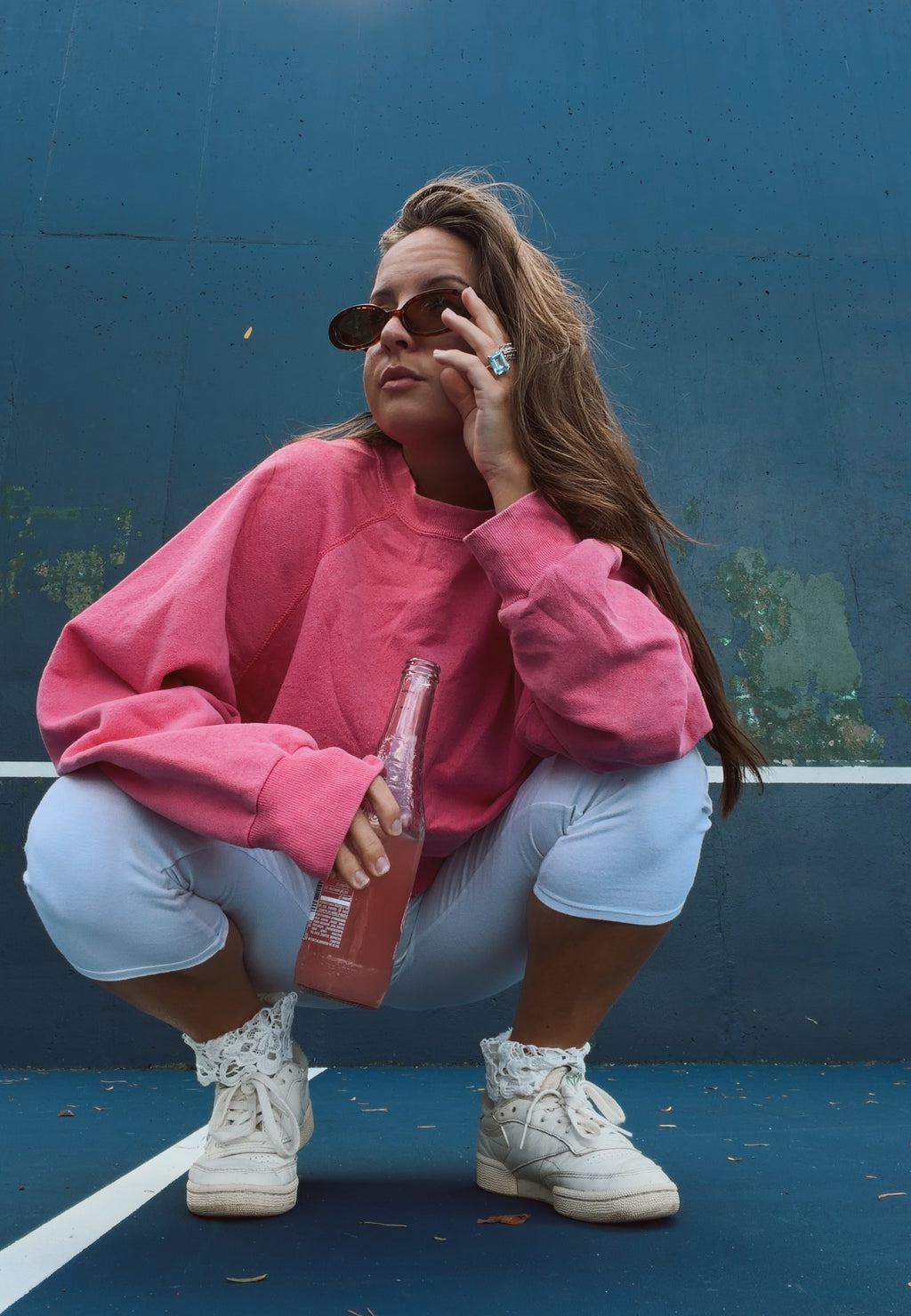 90’s Crew neck hot pink
