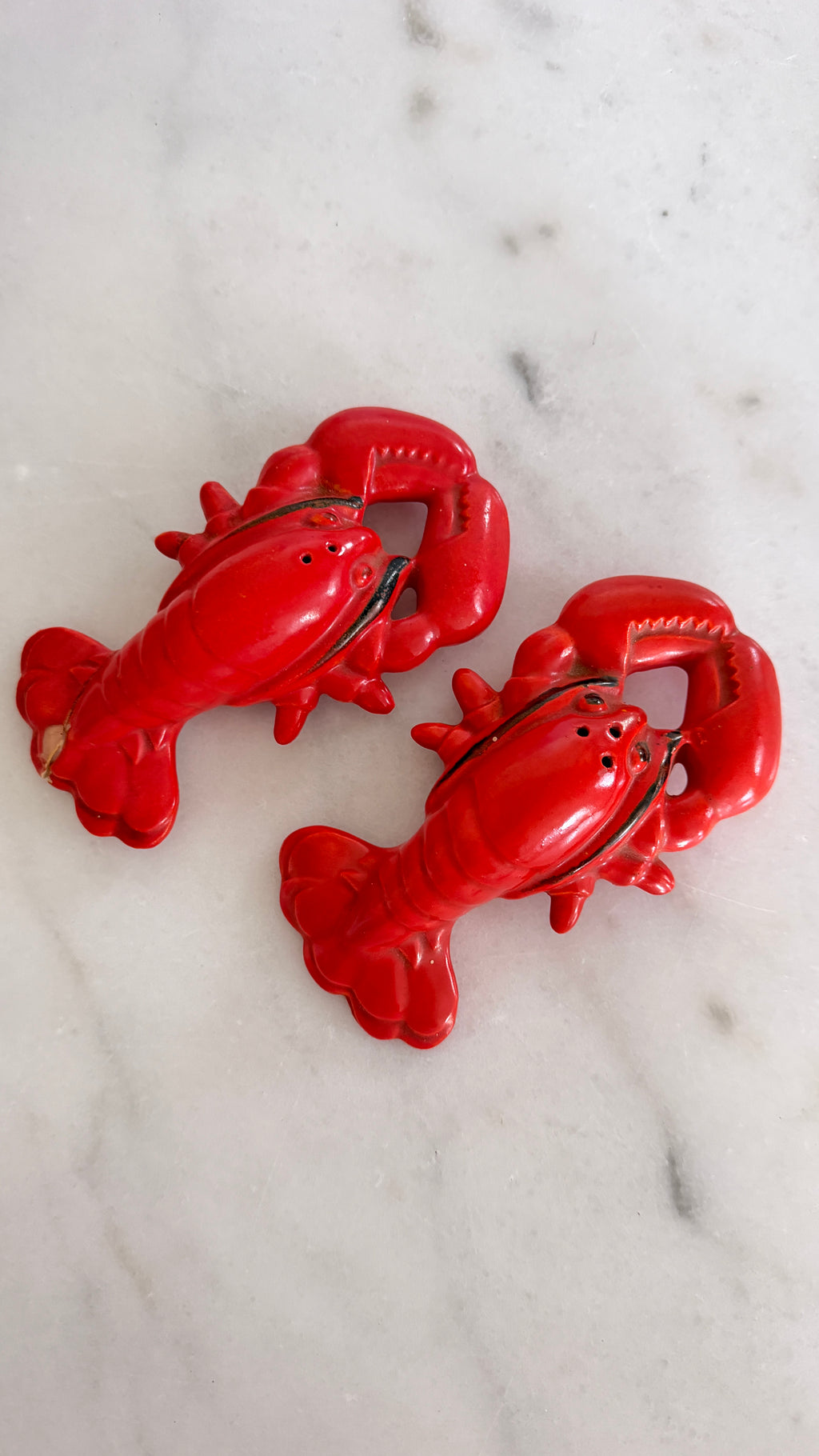 Vintage Lobster Salt & Pepper Shaker Set