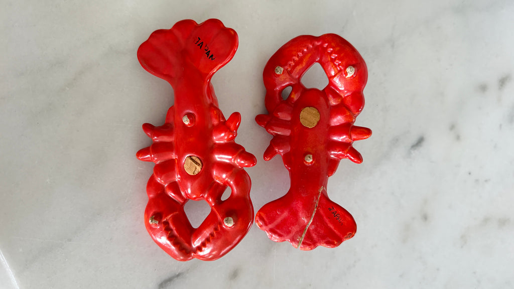 Vintage Lobster Salt & Pepper Shaker Set